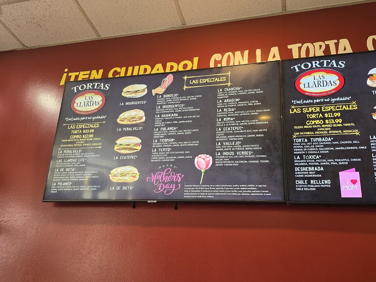 Tortas Las Llardas Menu - Image 2